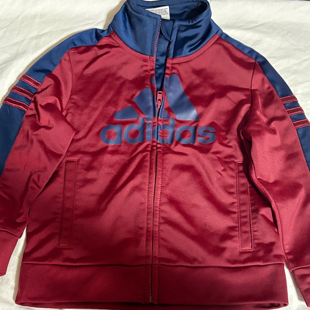 Adidas Burgundy and Navy Jacket boys 2T